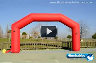 Arcos de Meta Hinchables :: Fábrica de Arcos Hinchables en Nylon con recubrimiento en PVC, haciéndolos más ligeros y de menor volumen al plegarlos.