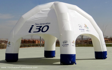 Carpas Hinchables Publicitarios :: Abiertas o Cerradas y de 4, 6, 7 y 8 Patas.