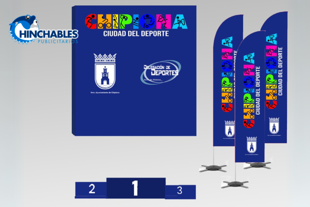 pack maratón para eventos deportivos con hinchables publicitarios